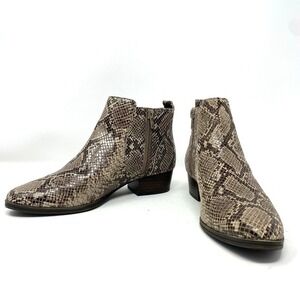 Aerosoles Chelsea Boots‎ Womens 7M Snakeskin Print Booties Boho Chic Western